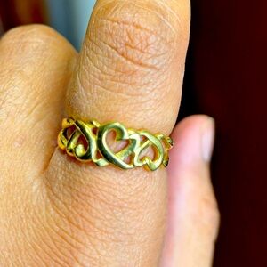 18k Tiffany & Co. Hearts Ring Size 9